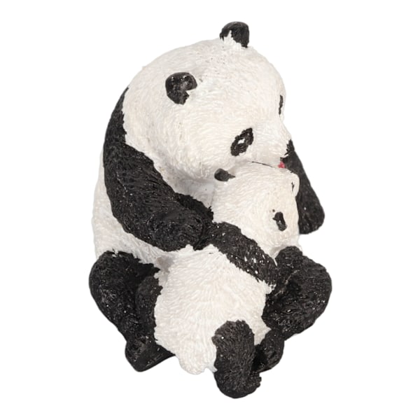 Panda Statue Simulation Innovativ Dekorativ Håndmalet Mini Panda Figur til Udendørs Have Hjem Bil