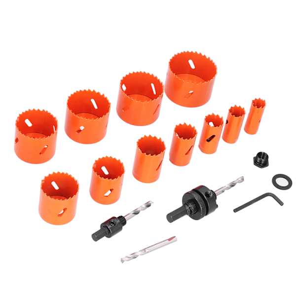 17 st Hålsåg Bi metallskärare Höghastighets stålborr 3/4in till 2‑1/2in Set Kit