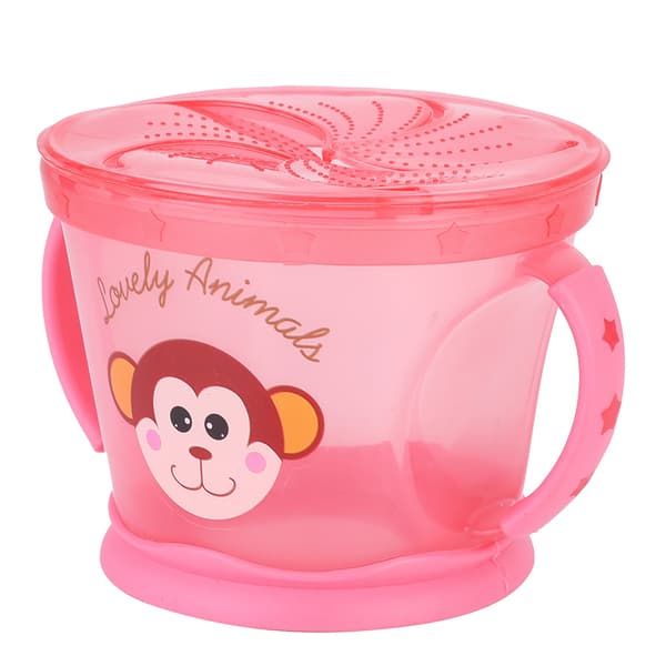 Double Handle Baby Snack Cup Portable Biscuits Candy Assisted Food Container BoxRed