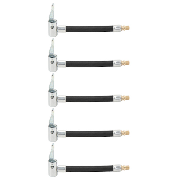 5 stk 10 cm Dekk-inflator-slange Rask inflasjon Lekkasjefri luftpumpe-slange-adapter for bil motorsykkel sykkel