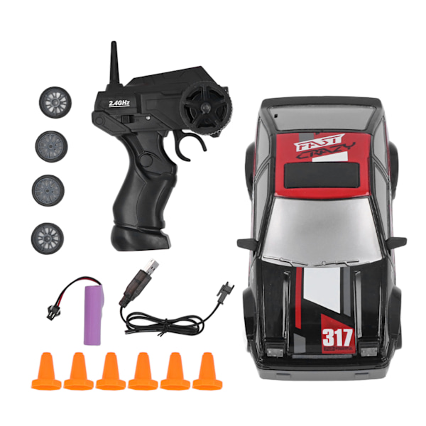 1/24 RC Bil Opladbar Kraftfuld 2,4G Fjernbetjening 4WD Køretøjslegetøj RC Drift Bil