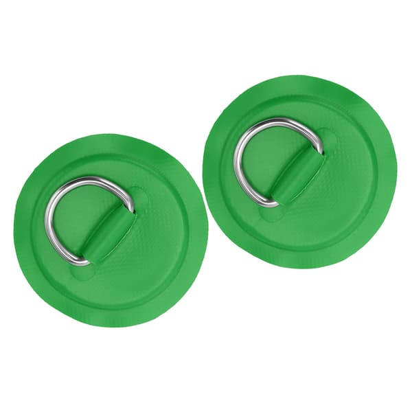 D-ring Pad Patch PVC Oppblåsbar Båt Flåte Jolle Kano Surfebrett Kajakk Festesystem Grønn