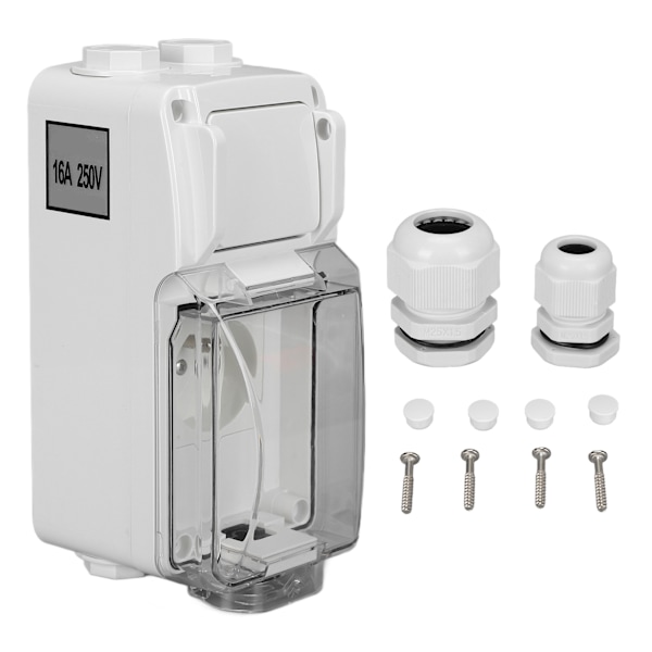 IP66 Waterproof Socket ABS Shell Rocker Switch Socket Combination French Standard 250V 16A