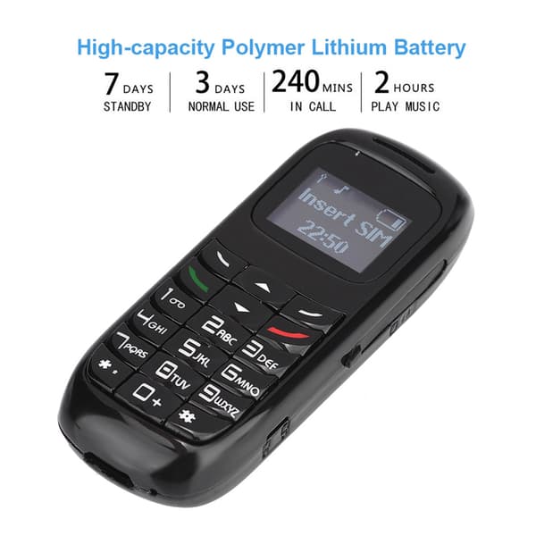 Mini Bluetooth-hodetelefoner med SIM-støtte og 300mAh batteri