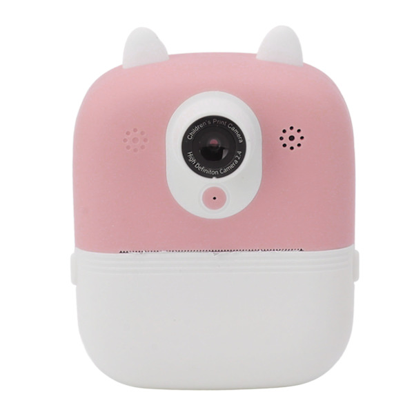 Instant Camera 2.4in HD Kids Digital Instant Camera Dual Lens Instant Print Digitalkamera för hemresor Rosa