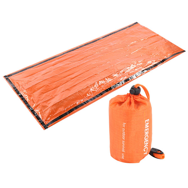 Utomhus återanvändbar nödsovsäck Termisk vattentät Survival Camping Travel Orange