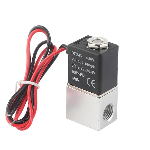 24V DC Rask Respons Elektrisk Magnetventil 2 Posisjon 2-veis Luft Vann Olje G1/4