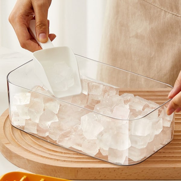 Iskubbricka Dubbellager 64st Ice Maker Box Hem Press Easy Release Ice Frys Förvaringsbox Lila