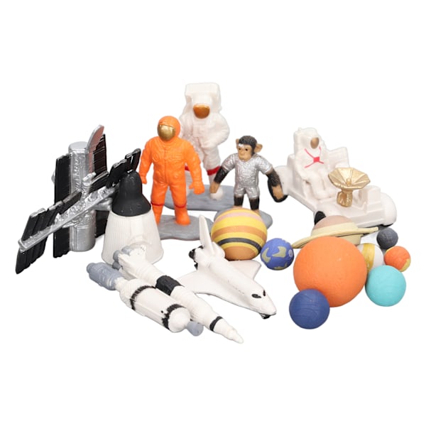 19st rymdmodellleksaker Rymdplan Satellit Lunar Rover Astronaut 9 Planeter Space Model Series Set för barn