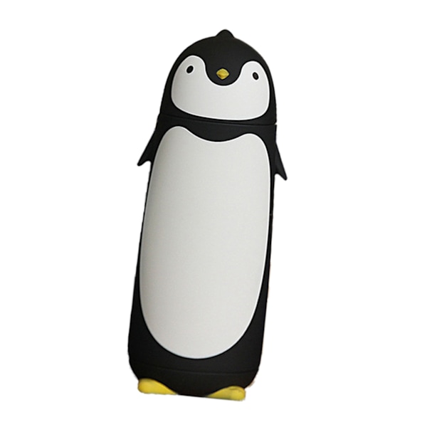 Vattenflaska Penguin Design Värmeisolering 300ml Bärbar vattenkopp för utomhusbruk Svart