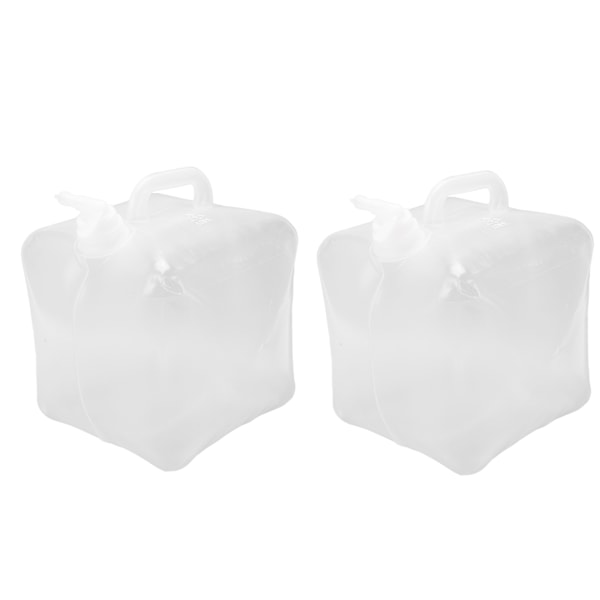 2 st Hopfällbar vattenbehållare med tapp Inget sömläckage Vikbar plastförvaringskanna 10L
