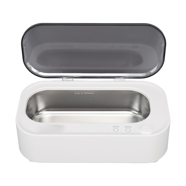 Ultraljud Smycken Rengöringsmaskin 304 Rostfritt Stål ABS Mini Bärbar Glasögon Rengöringsmaskin för Klockhållare Tandproteser Sminkborste CN 220V