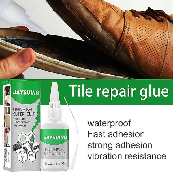 50g Universal Multifunksjonell Instant Dry Lim Hurtigtørkende Reparasjonsfliser Reparasjonslimverktøy 2pcs