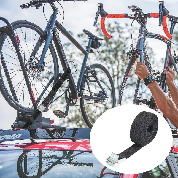 2 st spärrremmar med snabbkopplingsremmar för cykelställ Kraftiga spännbälten Justerbara surrningsband 20mm*2M