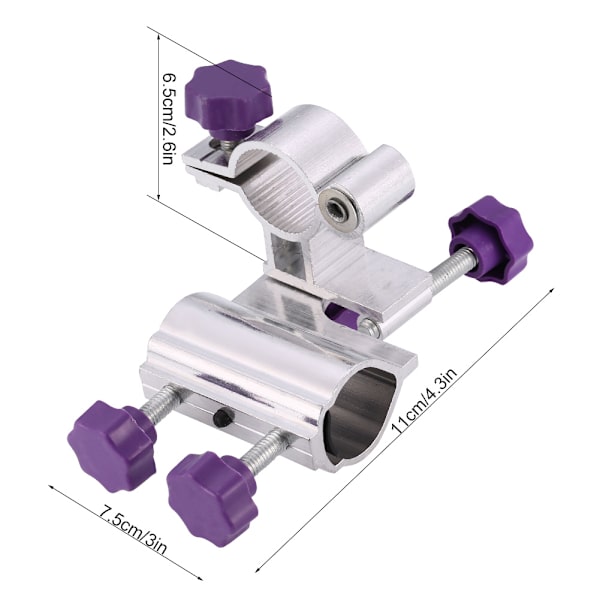 Slitstark fiskespö i aluminiumlegering Stånghållare Stol Clamp Bracket Tackletillbehör (lila)