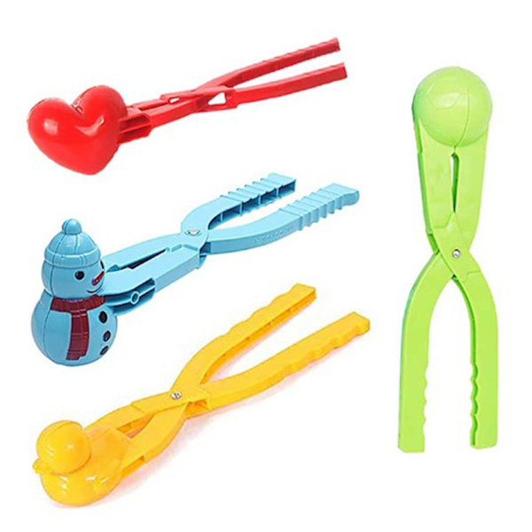 Winter Snowball Maker Leksak Hjärta Anka Form Snögubbe Sfärisk Snowball Maker Plast Sand Ball Tool Clip Barnleksaker