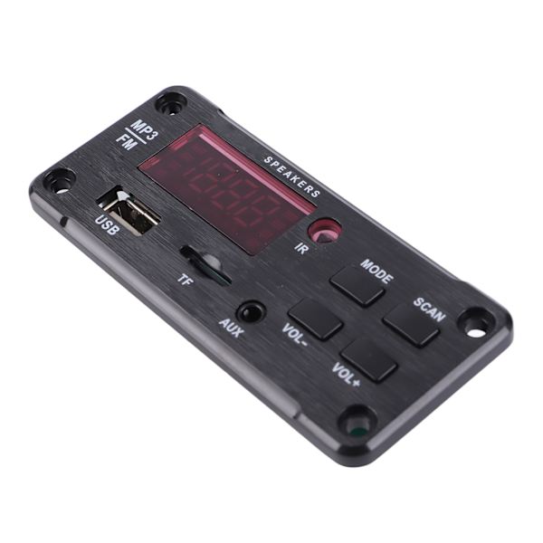 DC 6V-12V Bluetooth 5.0 MP3 Decoder Module Digital Screen Dual Decoding Wireless Audio Receiver Module with Remote Control