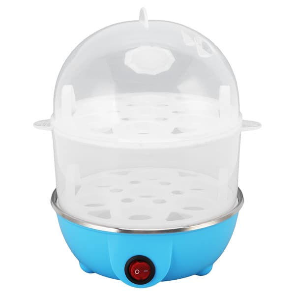 Home Egg Cooker 350W 2 Layers 14 Eggs At A Time Automatic Shut-off Safe Durable PP Egg Pan With Measuring Cup for Home