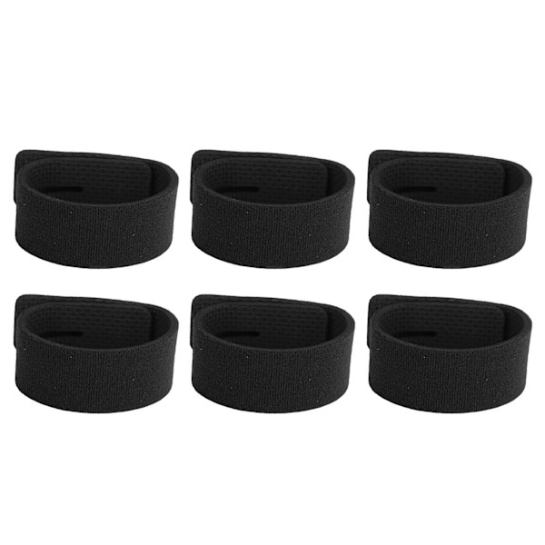 10 stk Fiske Stang Beltebånd Elastiske Remmer Fiskeutstyr Bånd Kabelbete Casting Spinning Fluestang Stangbånd Holder Svart