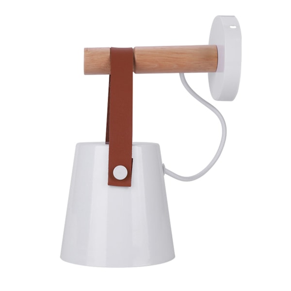 Moderne trelamper for soverom Veggmontert lampe Veranda korridor Arbeidsrom Armatur Romdekor (Hvit)