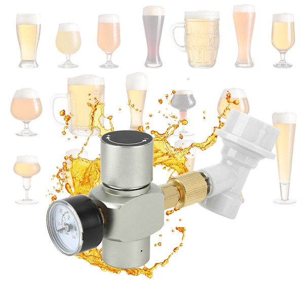 Homebrew Øl CO2 Regulator Oplader Gasstilslutning med Plastkontakt 0-60PSI