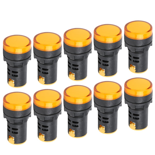 10PCS AD16-22DS Gul LED-indikator Hög ljusstyrka LED-signallampa Ljus för signalindikation AC/DC24V