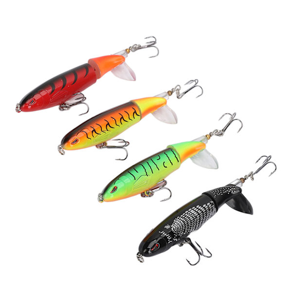 4 stk 13g Pen Flydende Lokkepropelstruktur Realistisk Lokkepropel Vandoverfladetraktor til Fiskeri