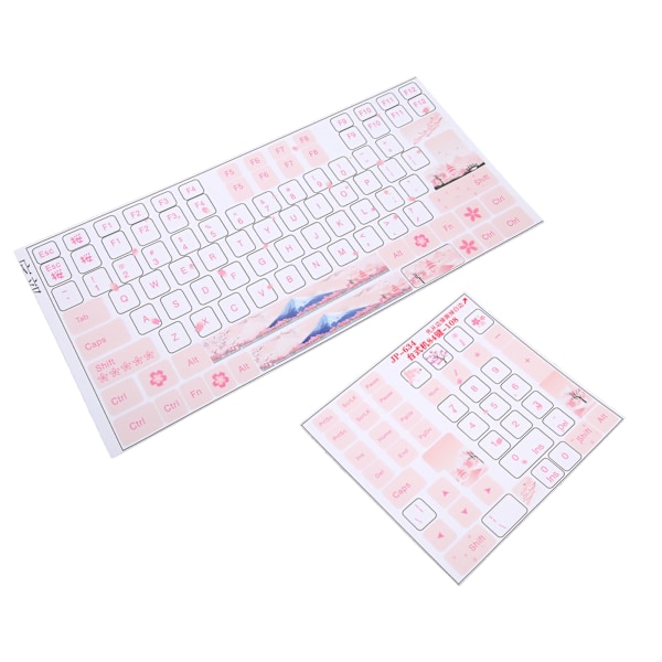 Tangentbordsdekaler Universal Desktop Computer Mekaniskt tangentbord Klart Vackra engelska Keycap Button Stickers