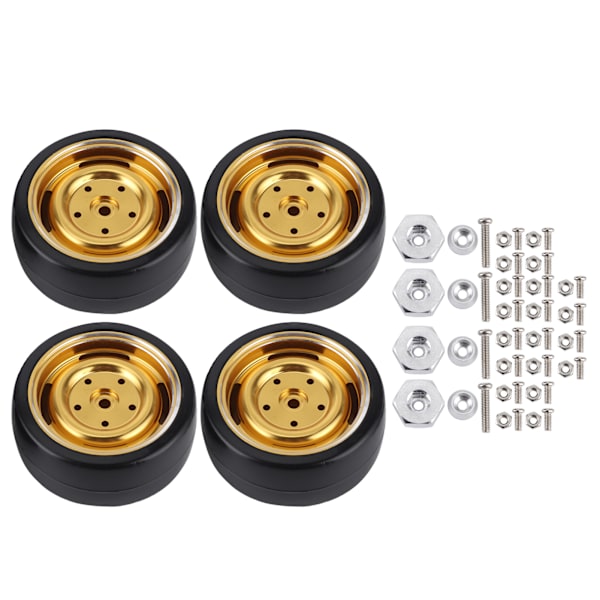 4kpl 63 mm RC-auton metallivanteet Driftdäck varaosat Tarvikkeet Sopii WPL D12 RC-kuorma-autoon