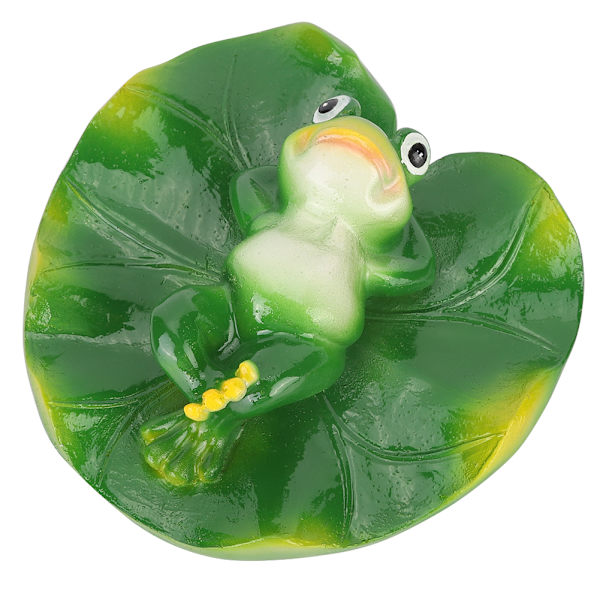 Simulering Artificiellt flytande vatten Lotusblad Groda Amimal Pond Fish Tank Dekoration