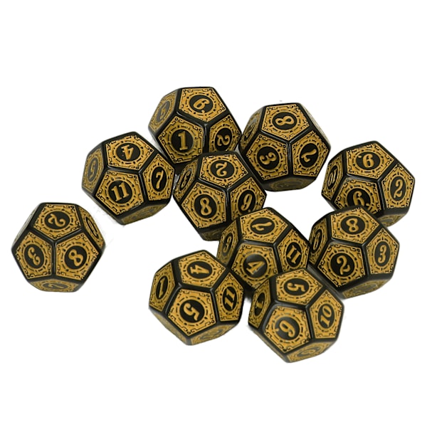 10 kpl Noppasetti Polyedriset Nopeat Roolipeli RPG-peli Akryyli DND-lautapelivarusteet D12
