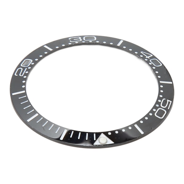 Professionell klockramsinsats 38 mm keramisk klockramsring Reparationstillbehör för urmakare Black Base White Digit Dot
