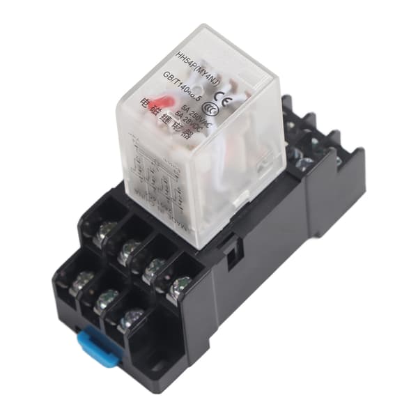 Mini elektromagnetisk relæ til mellemtrin med base til fabriksværksteder HH54P(MY4NJ)