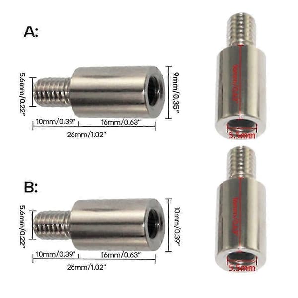 Kromforlenger for arkadejoystick for SANWA/Seimitsu Seimitsu