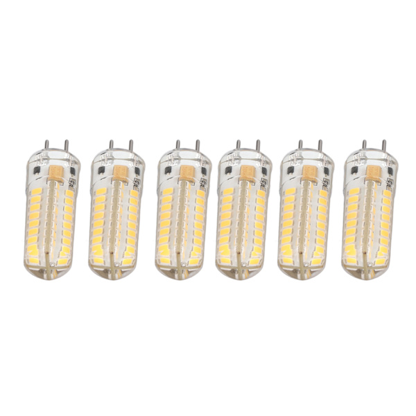6st GY6.35 LED-lampa 7W AC DC12V 700lm 72 LED-lampor 360 graders LED majslampa för hängande lampor Taklampor Varmt ljus(2700K-3000K)