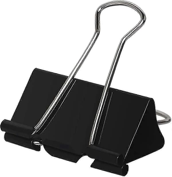10 stk. 60 mm store bindeklemmer, store bindeklemmer til kontor- og boligindretning, sorte