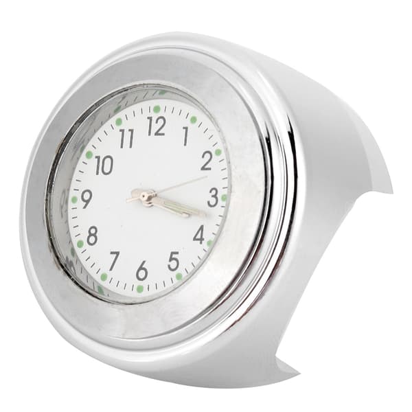 22-25 mm Universal Motorcycle Handlebar Clock Metal Mounted Hand Grip Bar Dial Clock (White Dial)