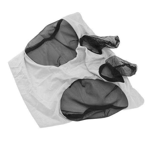 Horse Mesh flugmask Andas elastisk hästansiktsmask med öronskydd Ridutrustning Grå
