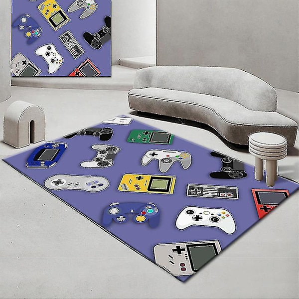 Gaming Controller Area Rug - Halkskyddad golvmatta för sovrum inomhus utomhus - Barnlekmatta - 60x90cm - Stil 03