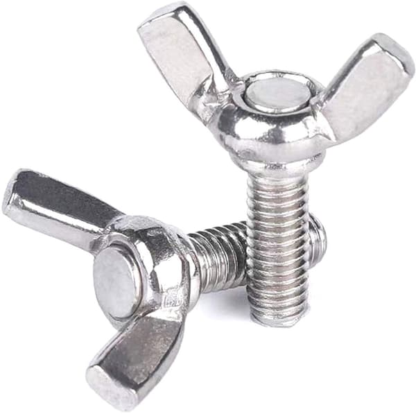 10 stk M6 304 vingeskruer i rustfritt stål (M6-1,0 x 25 mm)