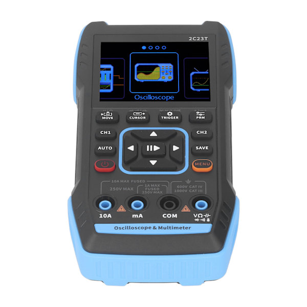 Oscilloskop Multimeter Signal Generator 3 In1 Dual Channel 2,8 tum HD LCD Digital Display Handhållet Oscilloskop med 10X sond