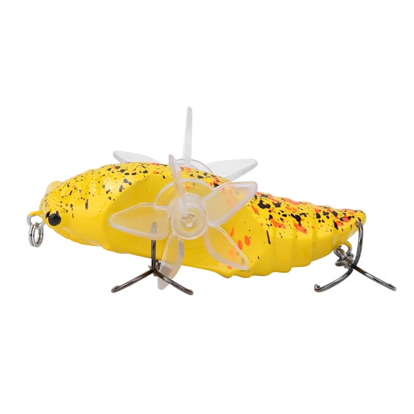 Hård Fiskebete Bionic Cikada Form Fiskebete med Roterande Propeller Treble Hook 7.5cmY238-8