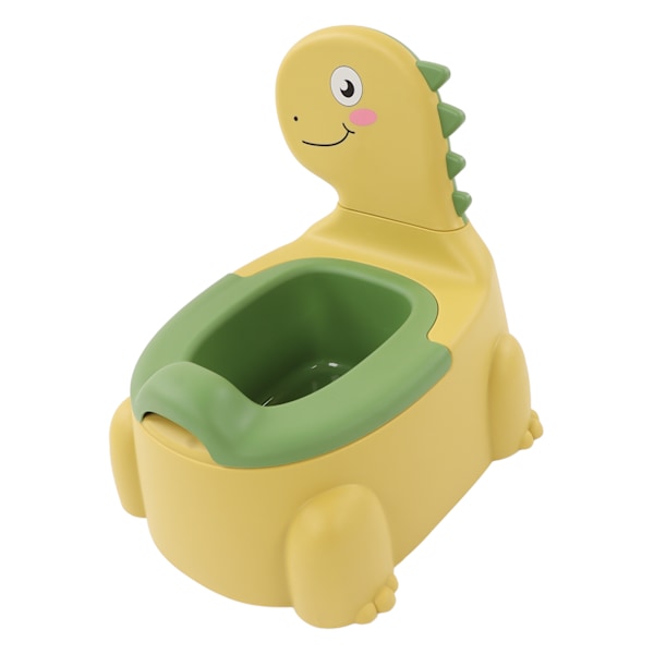 Babypotta Förtjockning Ergonomisk modern tecknad dinosaurieutbildning Pottoalett med gummibas för barn Småbarn Gul