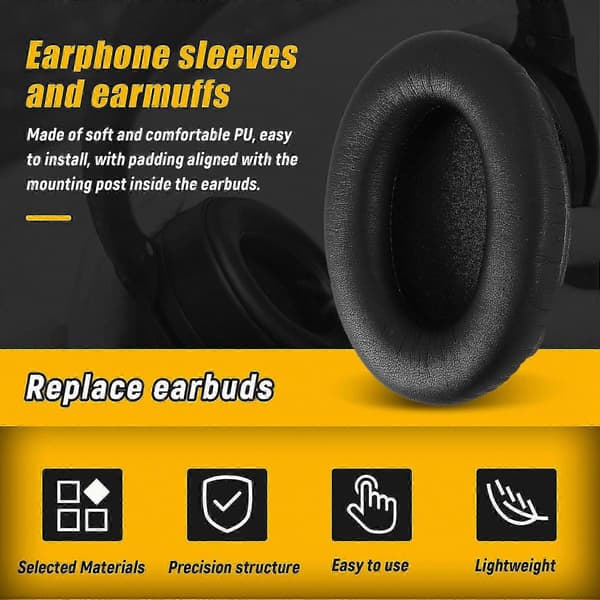 Erstatningsørepuder til Bose A20 A10 Aviation Headset Black