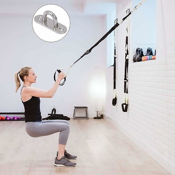 Takkrokar i rostfritt stål för hängande stol, hängmatta, yogasvängar, slagpåse, blomkrukor (set om 4)