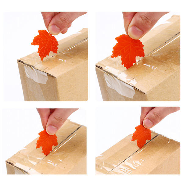 Lådöppnare Kompakt universell plastpaketöppnare för kuvert Expresspåse Matkasse Kartong Lönnbladstil 4,5x5 cm / 1,8x2in