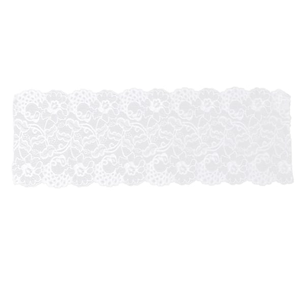Spetsband 17cm Brett 10 Yards Bra Elasticitet Säker Användning Enkel Hantering Lägg Till Elegans Klädtillbehör Vit