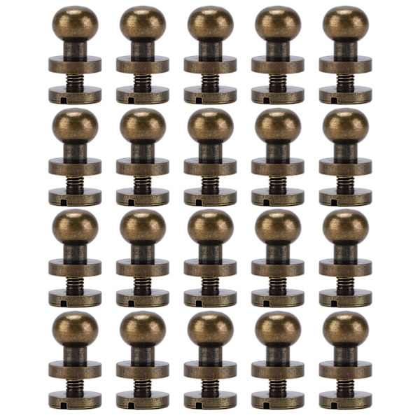 20 set Mässingsnitar Brons Slitstyrka Bagage Hårdvara Tillbehör för Handväskor Skor Kläder 10x8mm