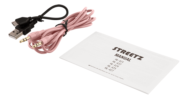 BT200 Sammenfoldeligt on-ear BT-headset, 3,5 mm, pink Rosa Kabel Trådlös