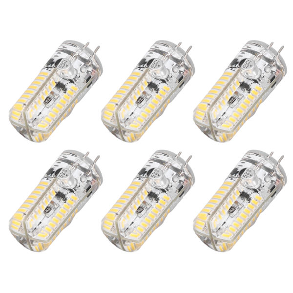 6 st G4 LED-lampor Bi Pin Base-glödlampor 5W LED-majslampor för landskapsbelysning Hembelysning Varmvit 2700-3000K